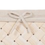 Set de basket Blanc Bois Tissu 39,5 x 30 x 24 cm (3 Unités)