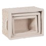 Set de basket Blanc Bois Tissu 39,5 x 30 x 24 cm (3 Unités)