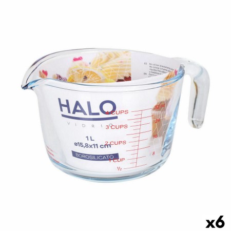 Jarra Medidora Halo 1 L Vidrio (6 Unidades)