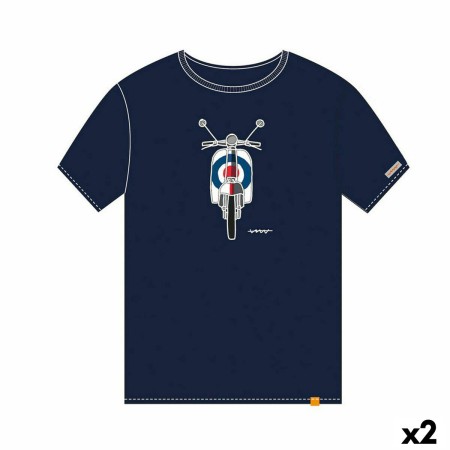 Camiseta de Manga Corta Cállate la Boca Azul marino Moto XL (2 Unidades)