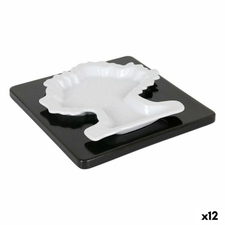 Bandeja de Aperitivos Viejo Valle Set 2 Piezas Porcelana Árbol 16,8 x 16,8 x 1,1 cm (12 Unidades)