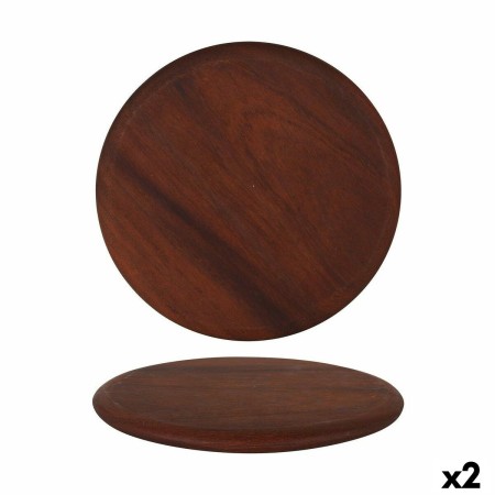 Tabla de servir Viejo Valle Iroko Redondo ø 32 x 1,8 cm (2 Unidades)