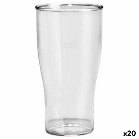 Set de Vasos Viejo Valle Plástico Cerveza 200 ml 5 Piezas (20 Unidades)