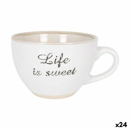 Tasse Old letter Céramique Blanc 425 ml (24 Unités)