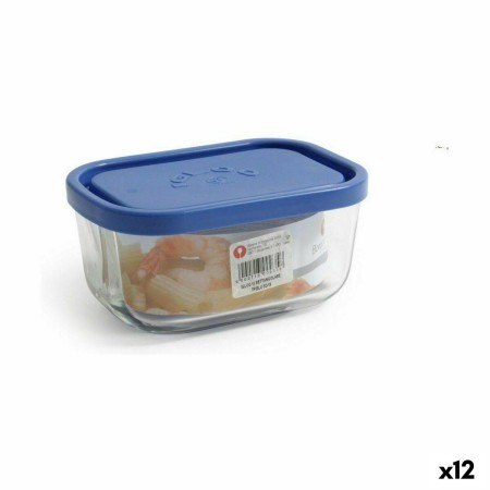 Boîte à lunch Borgonovo Bleu Rectangulaire 400 ml 13,5 x 9,5 x 6,5 cm (12 Unités)