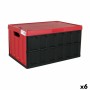 Caja Plegable con Asas Tontarelli Voilà Con Tapa Negro Rojo 59,5 x 39 x 31,5 cm (6 Unidades)