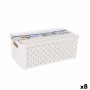 Boîte de rangement avec couvercle Tontarelli Arianna Plastique Blanc 4 L 29 x 16,6 x 11,2 cm (8 Unités)