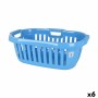 Panier à linge Tontarelli Hipster Bleu 50 L 66 x 44 x 25 cm (6 Unités)