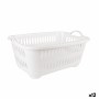 Panier à linge Tontarelli Cover line Avec des poignées Plastique Blanc 62,5 x 44,5 x 27,5 cm (12 Unités)