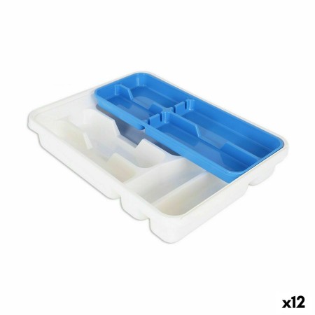 Organizador para Cubiertos Tontarelli Mixy Doble Azul 31 x 39,5 x 7 cm (12 Unidades)