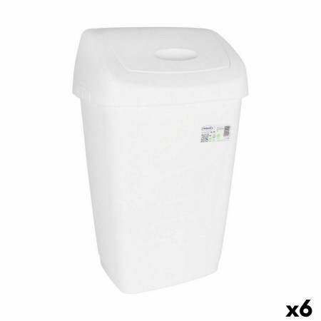 Corbeille à papier Tontarelli Aurora Basculant Blanc 50 L (6 Unités)