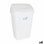 Papelera Tontarelli Aurora Basculante Blanco 50 L (6 Unidades)