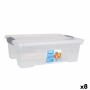 Boîte de rangement avec couvercle Dem Kira Transparent Plastique 10 L 40 x 28 x 13 cm (8 Unités)