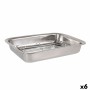 Bandeja para Horno Quttin Acero Plateado Rectangular 27,7 x 20,3 cm (6 Unidades)