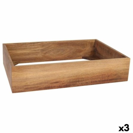 Organizador de Cajones Viejo Valle Cuadrado Madera de acacia 53 x 32,5 x 11 cm (3 Unidades)