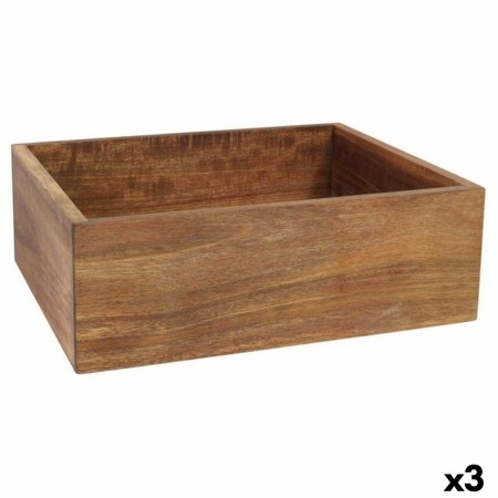 Organiseur de Tiroirs Viejo Valle Carré Bois d'acacia 32,5 x 26,5 x 11 cm (3 Unités)