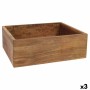 Organiseur de Tiroirs Viejo Valle Carré Bois d'acacia 32,5 x 26,5 x 11 cm (3 Unités)