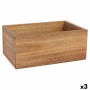 Organiseur de Tiroirs Viejo Valle Carré Bois d'acacia 26,5 x 16,2 x 11 cm (3 Unités)