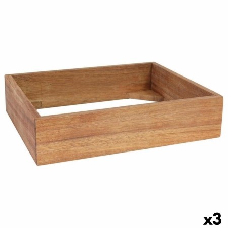 Organizador de Cajones Viejo Valle Cuadrado Madera de acacia 32,5 x 26,5 x 7,5 cm (3 Unidades)