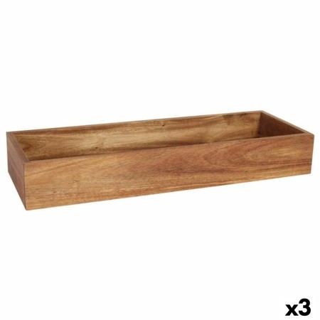 Organizador de Cajones Viejo Valle Cuadrado Madera de acacia 53 x 16,2 x 7,5 cm (3 Unidades)