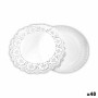 Plateau apéritif Algon Ronde Blanc 35 x 35 x 2 cm (48 Unités)