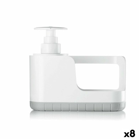 Dispensador de Jabón 2 en 1 para Fregadero Confortime ABS Polipropileno Blanco Gris (8 Unidades)