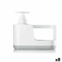 Distributeur de Liquide Vaisselle 2 en 1 Confortime ABS polypropylène Blanc Gris (8 Unités)