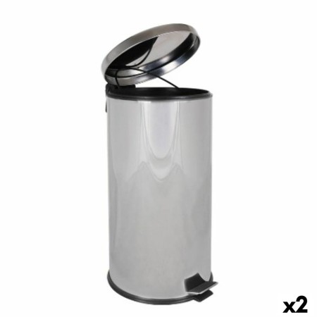 Cubo de basura Confortime Plateado 40 L (2 Unidades)