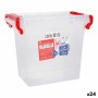 Caja de Almacenaje con Tapa Confortime Transparente Plástico Rectangular 1,7 L (24 Unidades)
