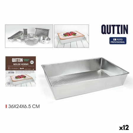 Bandeja para Horno Quttin Rectangular 36 x 24 x 6,5 cm (12 Unidades)