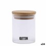 Bocal en Verre Transparent Quttin  6,5 x 9 cm Silicone 200 ml (24 Unités)