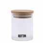 Bocal en Verre Transparent Quttin  6,5 x 9 cm Silicone 200 ml (24 Unités)