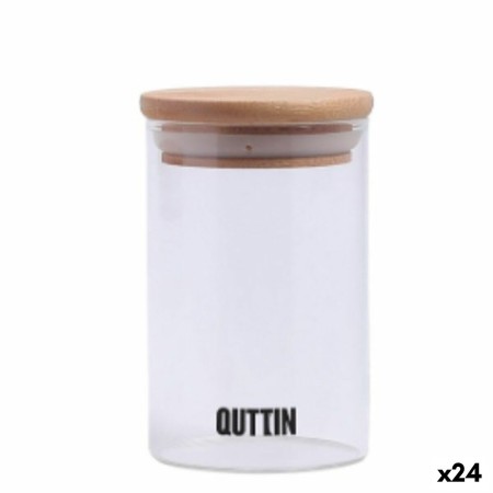 Bocal en Verre Transparent Quttin  6,5 x 11 cm Silicone 250 ml (24 Unités)