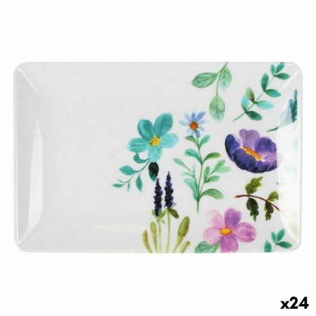 Bandeja de Aperitivos La Mediterránea Sakura Melamina Brillo 20 x 13 x 2 cm (24 Unidades)