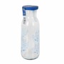 Botella de Cristal Home Style Living Coral Con Tapa 1,2 L (12 Unidades)