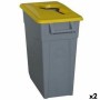 Cubo de Basura para Reciclaje Denox 65 L Amarillo (2 Unidades)