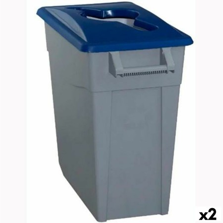 Poubelle recyclage Denox 65 L Bleu (2 Unités)