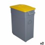 Poubelle recyclage Denox 65 L Jaune (2 Unités)