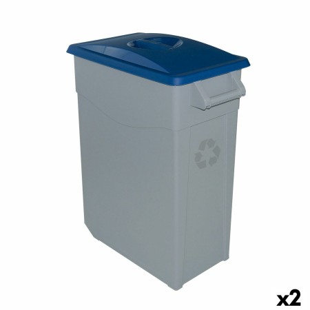 Poubelle recyclage Denox 65 L Bleu (2 Unités)