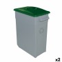 Poubelle recyclage Denox 65 L Vert (2 Unités)