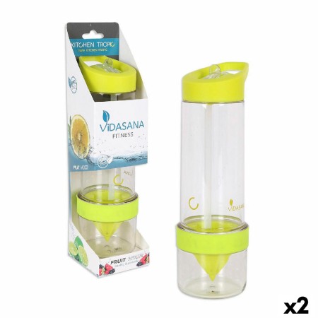 Botella Kitchen Tropic Amarillo Mezclador 7,5 x 24,5 cm (2 Unidades)