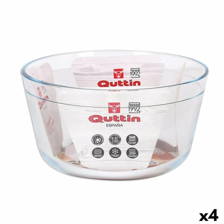 Bandeja para Horno Quttin 104639 Vidrio 2,9 L (4 Unidades) (21,5 cm)