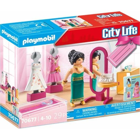 Playset Playmobil City Life Boutique Vêtements 70677 (29 pcs)