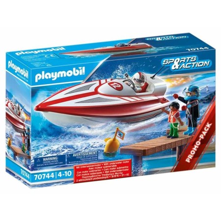 Playset Playmobil Sports & Action Barco Carrières 70744 (24 pcs)