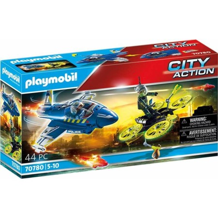 Playset Playmobil City Action Drone Avion Police 70780 (44 pcs)