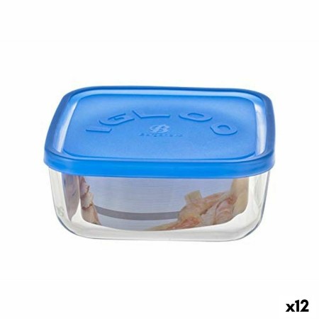 Fiambrera Borgonovo 6277815 Azul 960 ml 15 x 15 x 6,2 cm (12 Unidades) (Ø 15 cm)