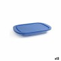 Fiambrera Borgonovo Igloo Azul Rectangular 800 ml 26 x 18,5 x 3,4 cm (12 Unidades) (26 x 18,5 x 3,4 cm)