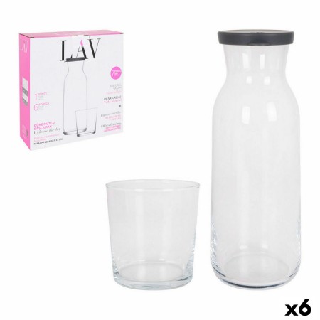 Lot LAV Pichet Verres Verre 7 Pièces (6 Unités) (7 pcs)