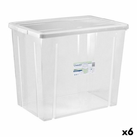 Caja de Almacenaje con Tapa Tontarelli Linea box 80 L 59 x 39 x 48 cm (6 Unidades)