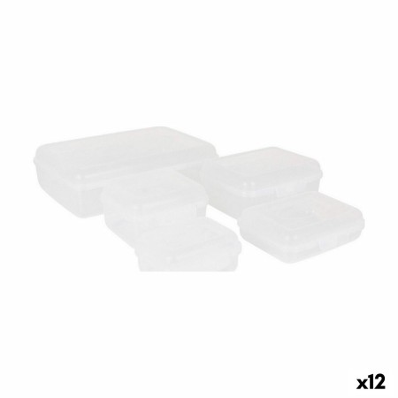 Set de 5 Fiambreras Tontarelli Fill box Rectangular Blanco 29,5 x 20,2 x 8,6 cm (12 Unidades)